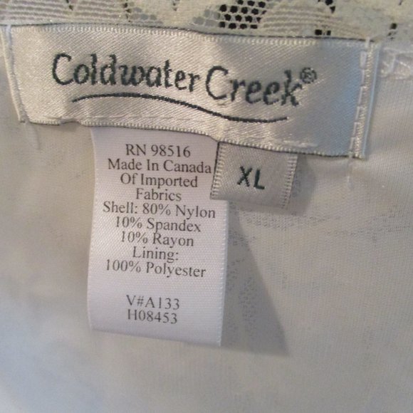 Coldwater Creek Ivory Lace XL Ladies Fancy Blouse Top - Picture 4 of 4